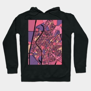 Seville Map Pattern in Purple & Pink Hoodie